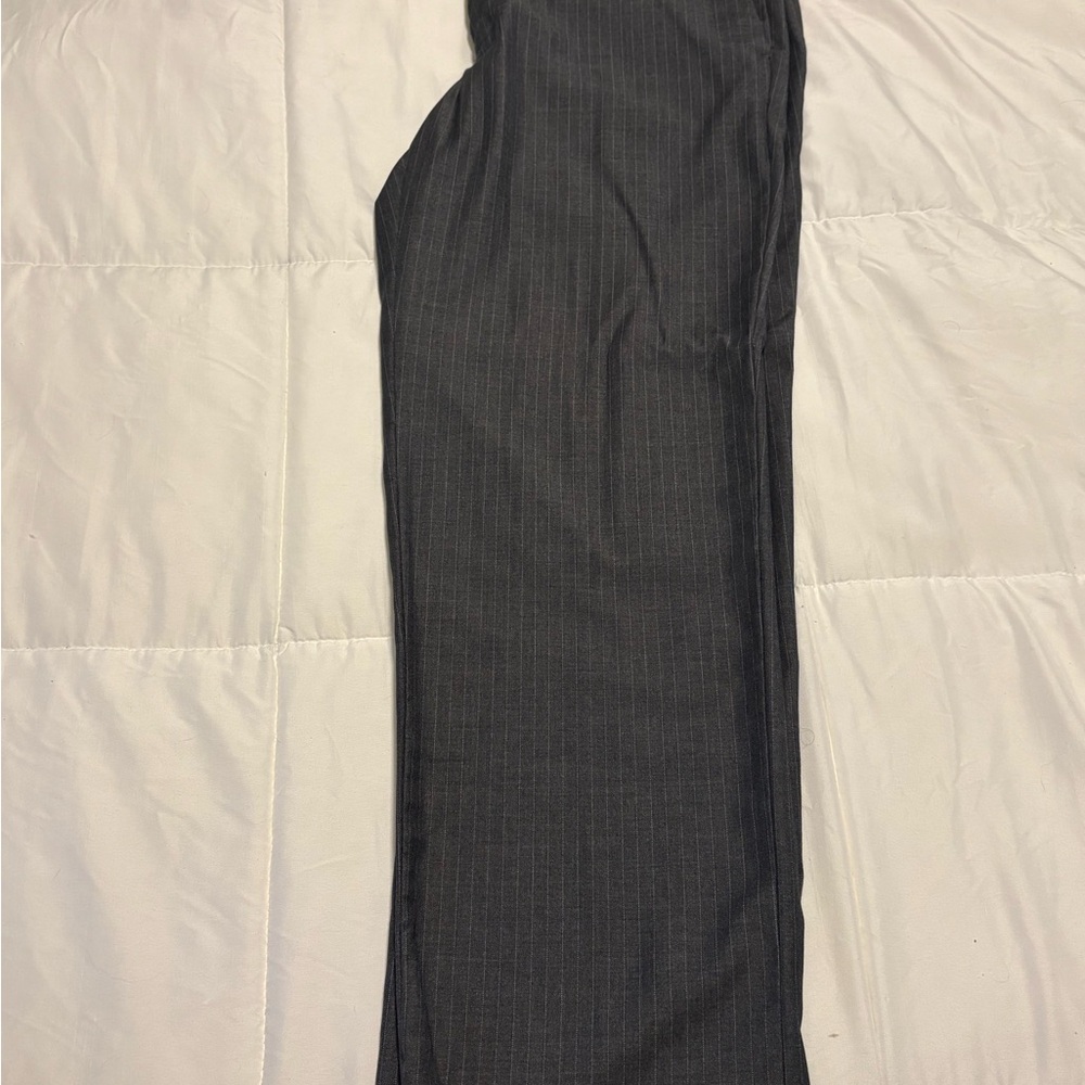 Men's Gray Pinstripe Pants